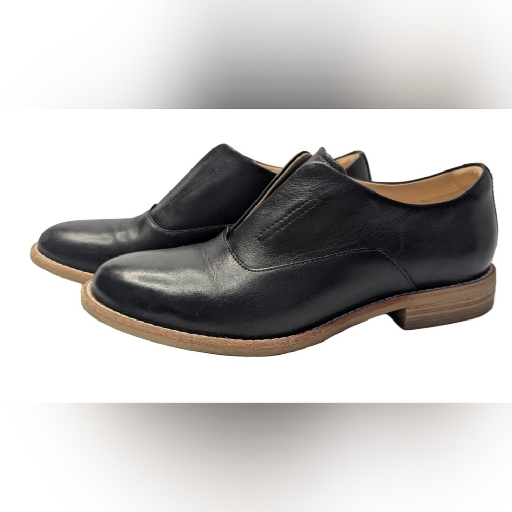 Clarks Artisan Edenvale Opal Leather Black Slip On Loafers Oxford Women’s Sz 8 - Picture 9 of 9